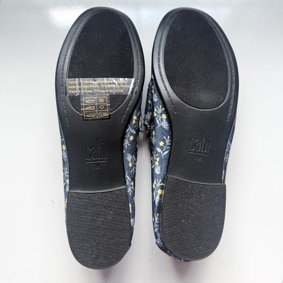 Cabi Carnaby Loafer Navy Floral Velvet Horsebit Slip On Shoes Size 8 - Picture 8 of 11